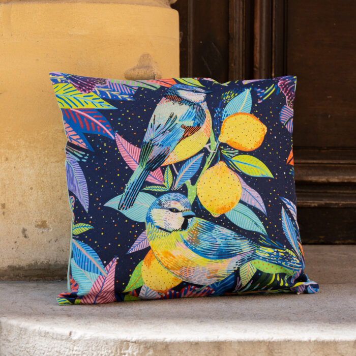 Coussin - Les deux mésanges